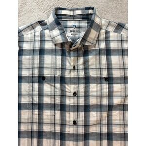 Kuhl Born In The Mountains Men's Sz M Plaid Short Sleeve Button Up Shirt Outdoor